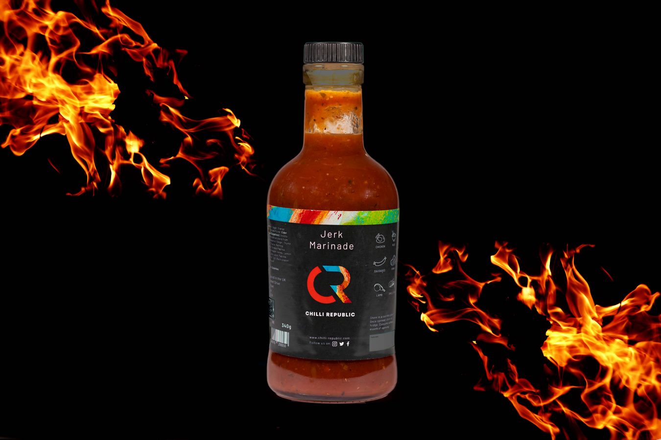 test flame background